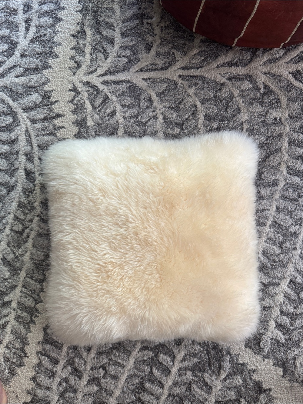 Sheepskin Throw Pillow